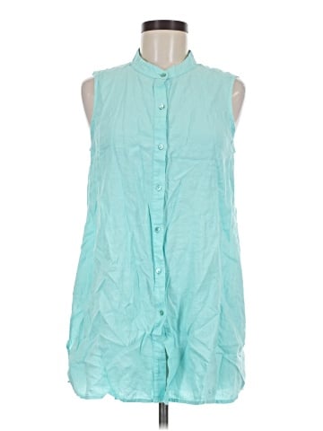 Eileen Fisher Sleeveless Button-Down Shirt (view 1)