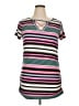 Bobbie Brooks Stripes Pink Short Sleeve T-Shirt Size XL - photo 1