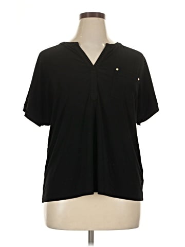 Anne Klein Short Sleeve Blouse (view 1)
