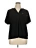 Anne Klein Black Short Sleeve Blouse Size XL - photo 1