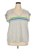 Torrid Stripes Gray Short Sleeve T-Shirt Size 3X Plus (3) - photo 1