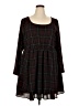 Torrid Plaid Red Burgundy Casual Dress Size 3X Plus (3) - photo 1