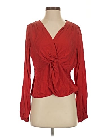Intermix Long Sleeve Silk Top (view 1)