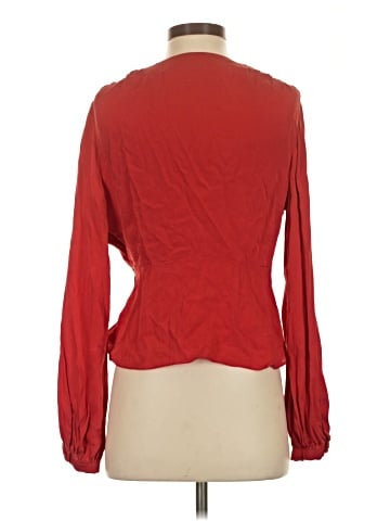 Intermix Long Sleeve Silk Top (view 2)