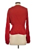 Intermix Red Long Sleeve Silk Top Size 4 - photo 2