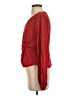 Intermix Red Long Sleeve Silk Top Size 4 - photo 5