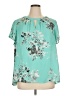 Torrid 100% Polyester Teal Short Sleeve Blouse Size 1X Plus (1) - photo 1