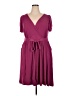 Torrid Solid Burgundy Casual Dress Size 2X Plus (2) - photo 1