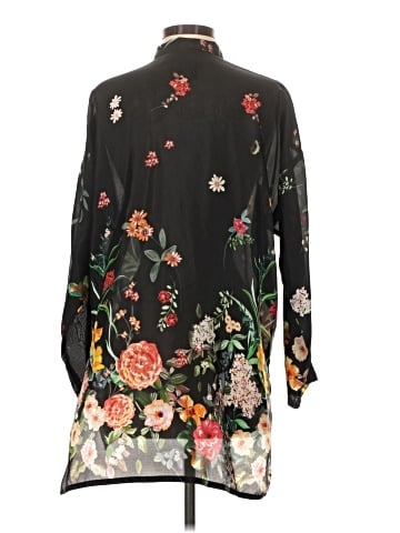 Johnny Was 3/4 Sleeve Silk Top (view 2)