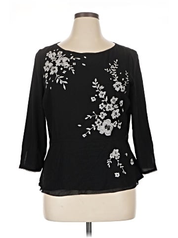 White House Black Market 3/4 Sleeve Blouse (view 1)