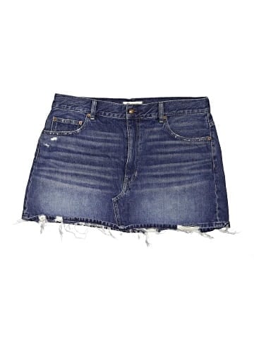 Madewell Postage-Stamp Denim Mini Skirt in Croswell Wash (view 1)