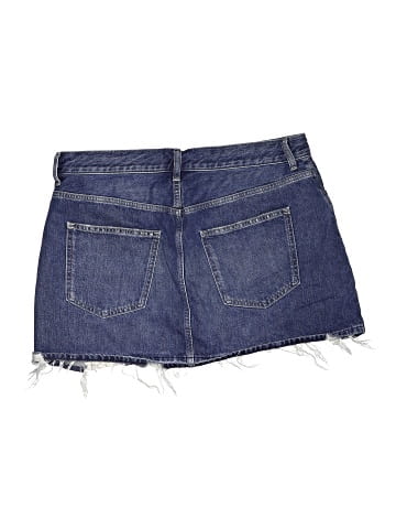 Madewell Postage-Stamp Denim Mini Skirt in Croswell Wash (view 2)