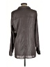 Trouve 100% Polyester Metallic Gray Long Sleeve Blouse Size L - photo 2