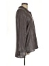 Trouve 100% Polyester Metallic Gray Long Sleeve Blouse Size L - photo 4