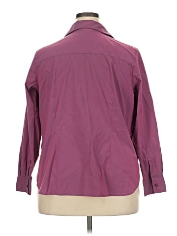 Fashion Bug 3/4 Sleeve Button-Down Shirt (view 2)