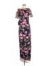 JS Collections 100% Polyester Floral Black Casual Dress Size 6 - photo 1