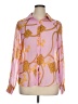 Timing 100% Polyester Paisley Pink Long Sleeve Blouse Size XL - photo 1