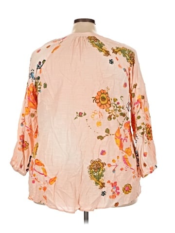 Melissa McCarthy Seven7 3/4 Sleeve Blouse (view 2)