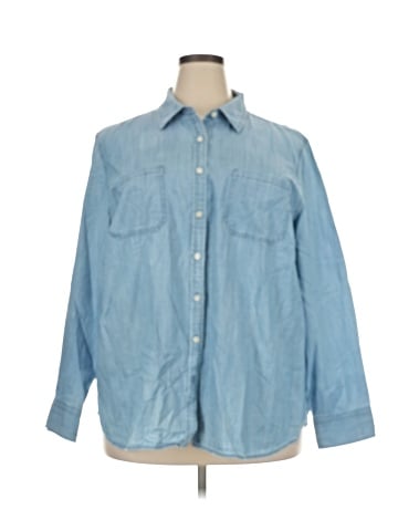 Talbots 3/4 Sleeve Button-Down Shirt (view 1)