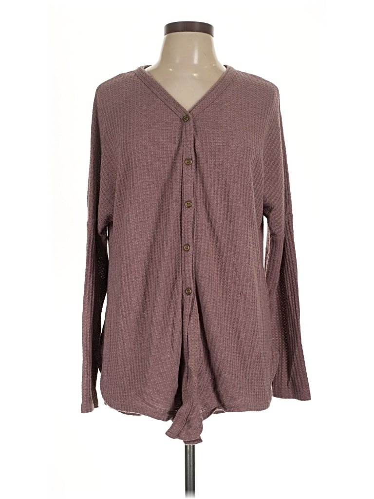 Pre-owned Miholl Cardigan Sweater In Purple