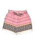 Lemlem Chevron-herringbone Pink Shorts Size M - photo 1