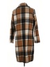 Shein 100% Polyester Plaid Brown Coat Size L - photo 2