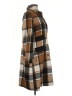 Shein 100% Polyester Plaid Brown Coat Size L - photo 4