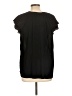 Rose + Olive 100% Polyester Black Short Sleeve Blouse Size L - photo 2