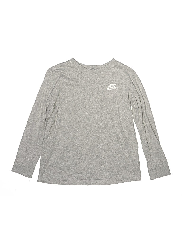 Pre-owned Nike Kids' Long Sleeve T-shirt In Silver