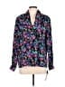 Koret 100% Polyester Floral Blue Long Sleeve Blouse Size 10 - photo 1