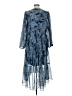 Joie 100% Polyester Paisley Blue Cocktail Dress Size L - photo 2