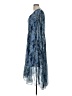 Joie 100% Polyester Paisley Blue Cocktail Dress Size L - photo 5