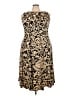 Perceptions Animal Print Gold Cocktail Dress Size 18 - photo 1