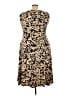 Perceptions Animal Print Gold Cocktail Dress Size 18 - photo 2