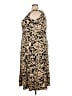 Perceptions Animal Print Gold Cocktail Dress Size 18 - photo 5