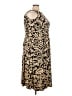 Perceptions Animal Print Gold Cocktail Dress Size 18 - photo 4