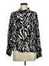 Missguided 100% Polyester Animal Print Black Long Sleeve Blouse Size 6 - photo 1
