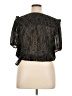 Pleione 100% Polyester Black Short Sleeve Blouse Size XL - photo 2