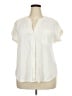 Peach Solid Ivory Short Sleeve Blouse Size 2X - photo 1