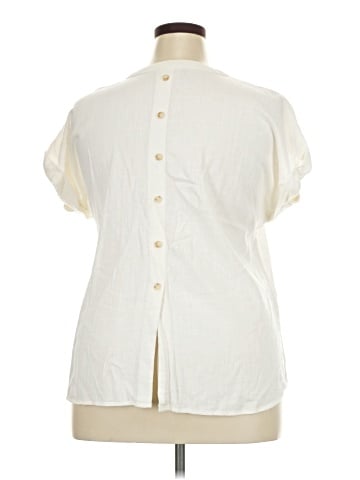 Peach Short Sleeve Blouse (view 2)
