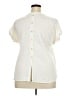 Peach Solid Ivory Short Sleeve Blouse Size 2X - photo 2