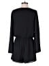 Decree 100% Polyester Solid Black Romper Size M - photo 2