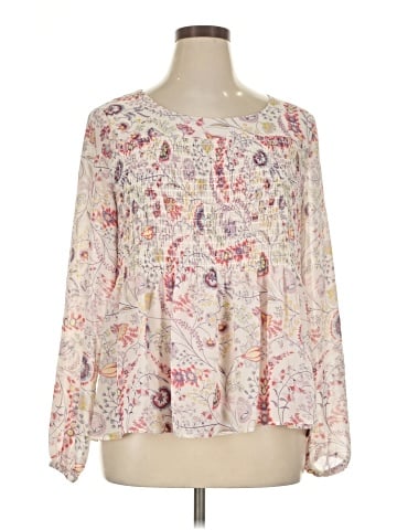 Rose + Olive Long Sleeve Blouse (view 1)