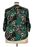 Torrid 100% Polyester Floral Green 3/4 Sleeve Blouse Size 2X Plus (2) - photo 2
