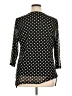 Croft & Barrow Polka Dots Black 3/4 Sleeve Blouse Size XL - photo 2