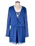 WAYF 100% Polyester Solid Blue Romper Size M - photo 1