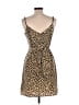 Sanctuary 100% Polyester Animal Print Tan Cocktail Dress Size L - photo 2