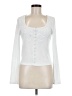 Francesca's White Long Sleeve Blouse Size M - photo 1