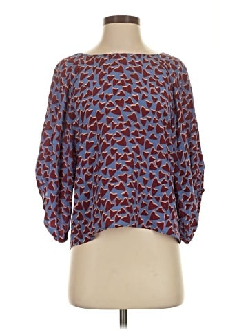Maeve 3/4 Sleeve Silk Top (view 1)