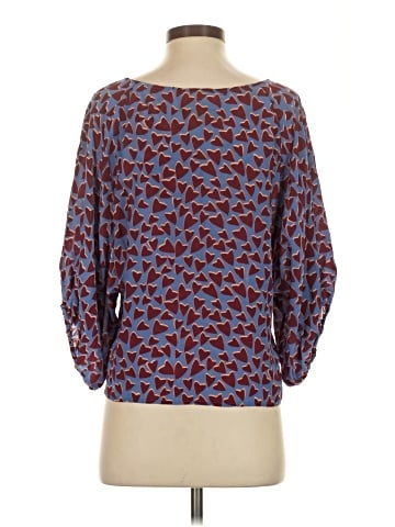 Maeve 3/4 Sleeve Silk Top (view 2)